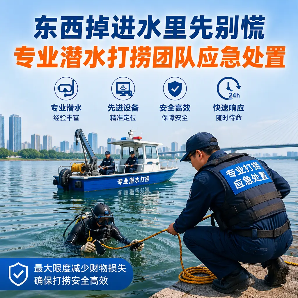 乌达东西掉进水里先别慌，专业潜水打捞团队应急处置